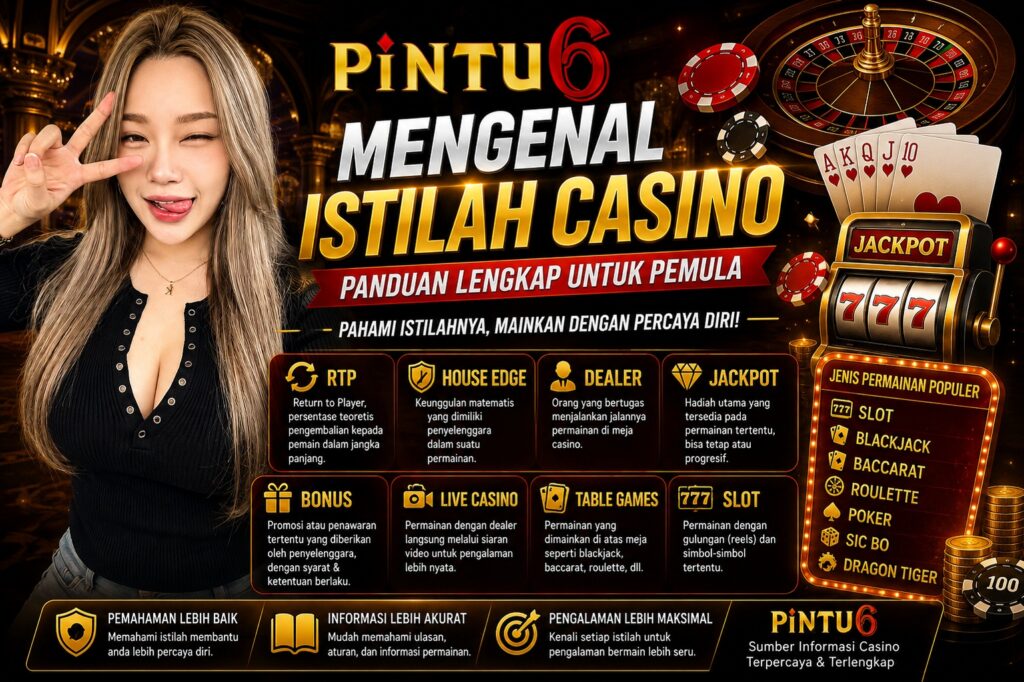 PINTU6 Mengenal Istilah Casino lengkap untuk pemula
