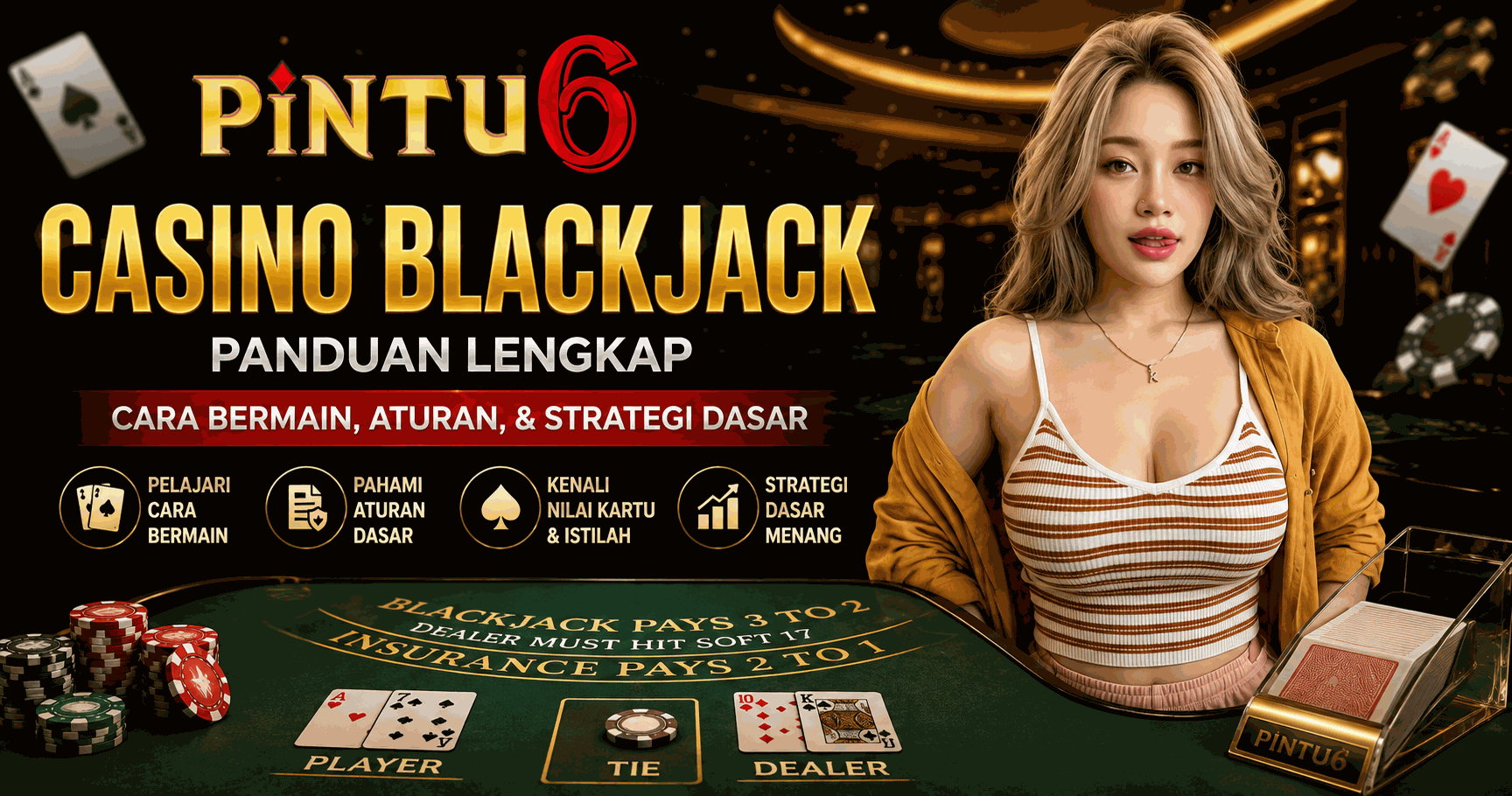 PINTU6 Casino | Blackjack: Cara Bermain, Aturan, dan Panduan Lengkap
