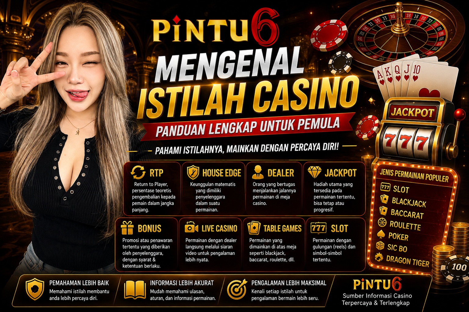 PINTU6 Casino | Mengenal Istilah Casino Lengkap untuk Pemula